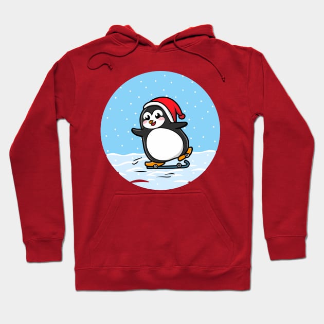 Christmas Penguin Hoodie by Shop-now-4-U 